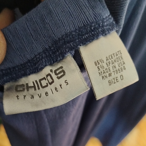 Chico's Blue Sleeveless Dress with Chain Detail - Picture 6 of 6